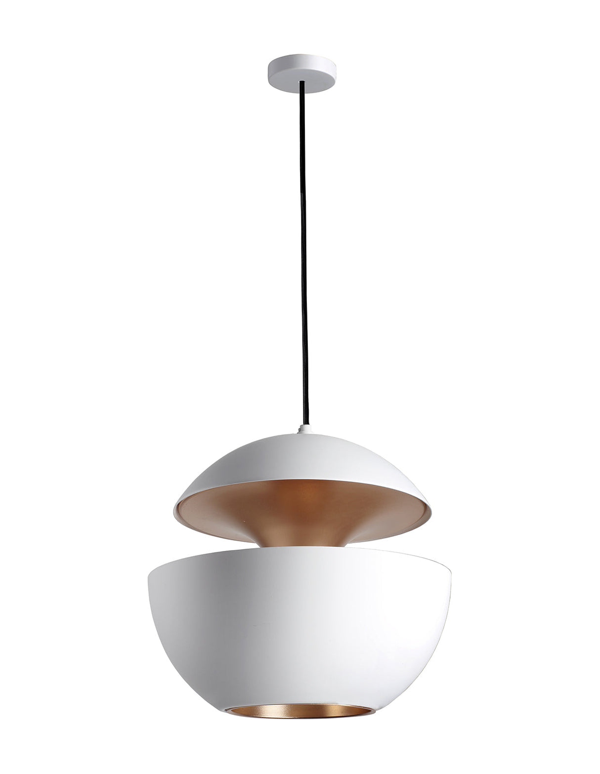 DCW Editions HERE COMES THE SUN 450 Pendant White & Copper – from Amos Lighting + Home
