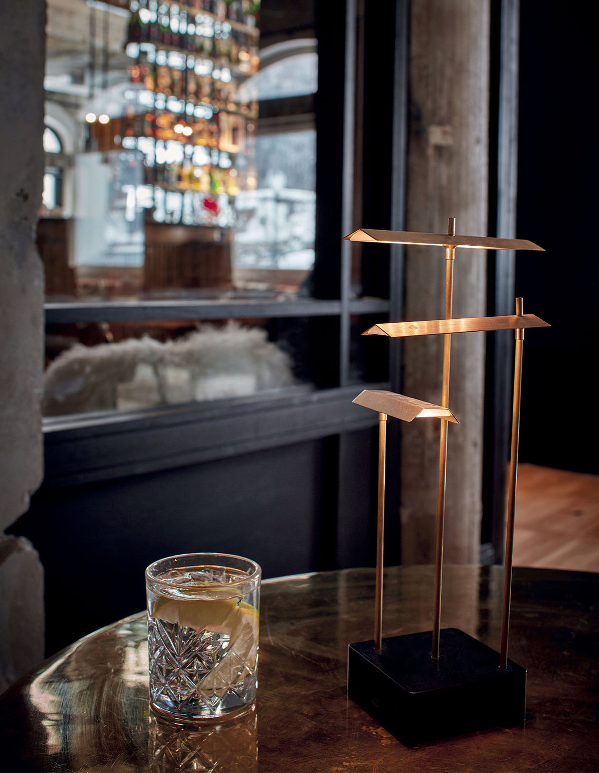 DCW Editions KNOKKE Table Lamp Brushed Brass – from Amos Lighting + Home