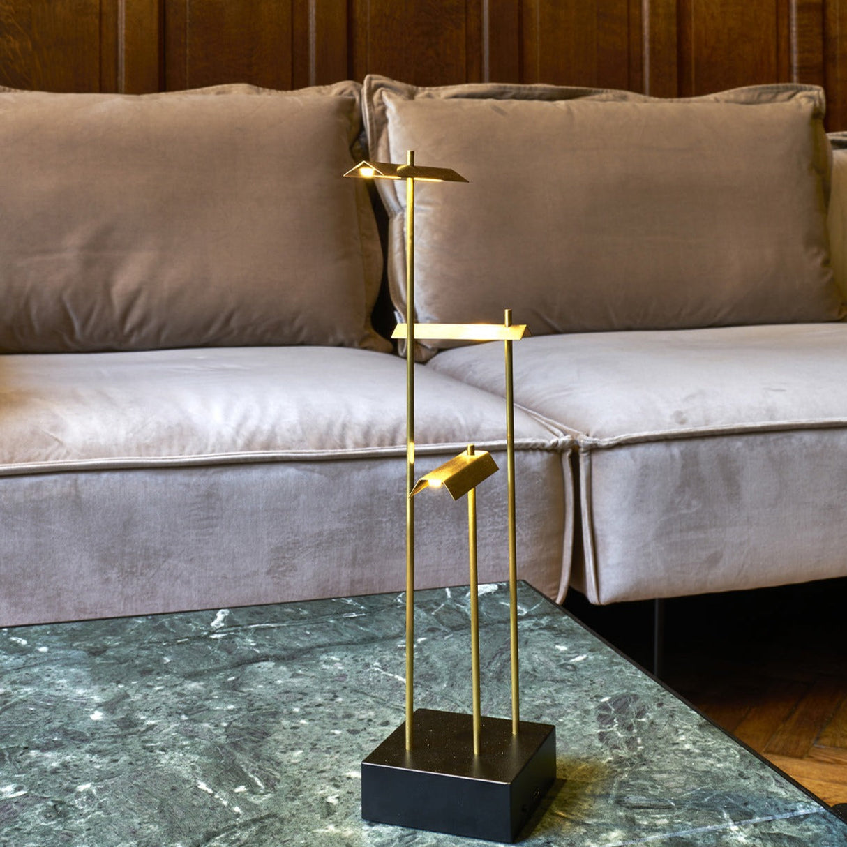 DCW Editions KNOKKE Table Lamp Brushed Brass – from Amos Lighting + Home