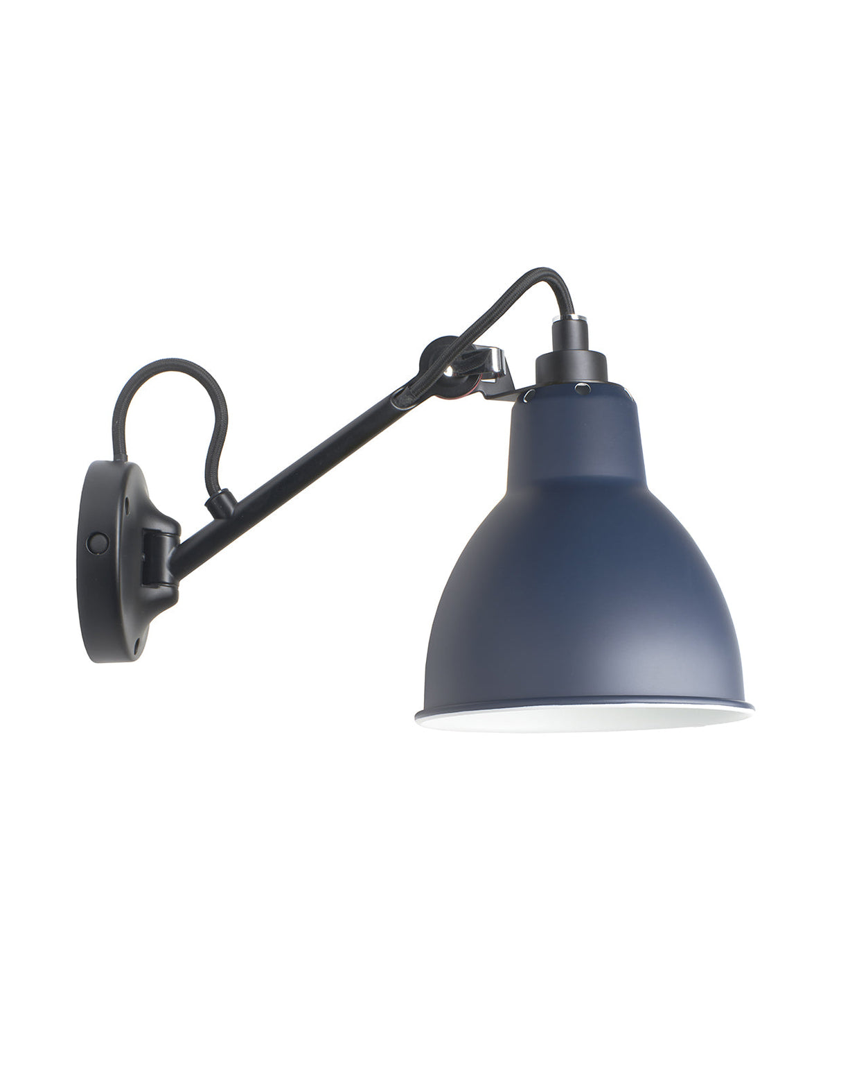 DCW Editions LAMPE GRAS N°104 Blue Wall Light Round Shade – from Amos Lighting + Home