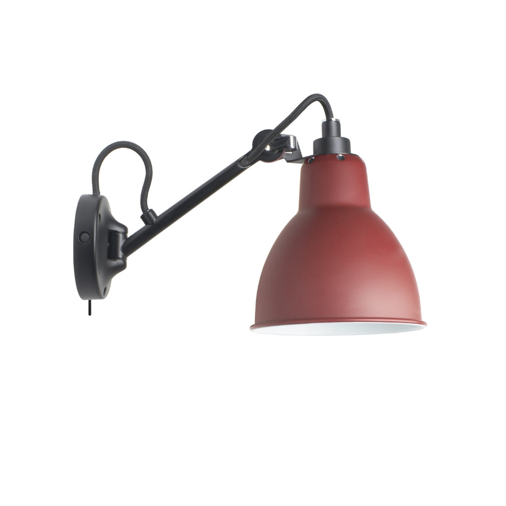 DCW Editions LAMPE GRAS N°104 Red Wall Light Round Shade (Switched) – from Amos Lighting + Home