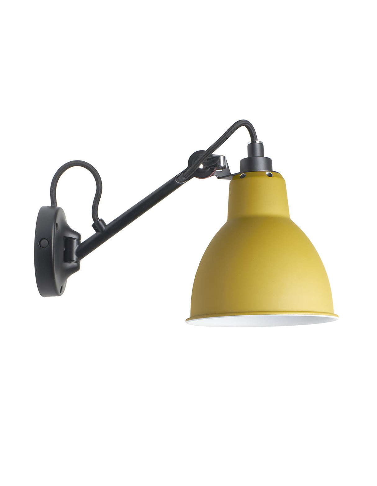 DCW Editions LAMPE GRAS N°104 Yellow Wall Light Round Shade – from Amos Lighting + Home
