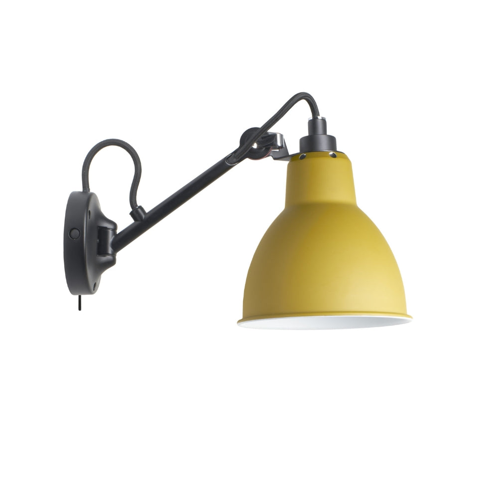 DCW Editions LAMPE GRAS N°104 Yellow Wall Light Round Shade (Switched) – from Amos Lighting + Home