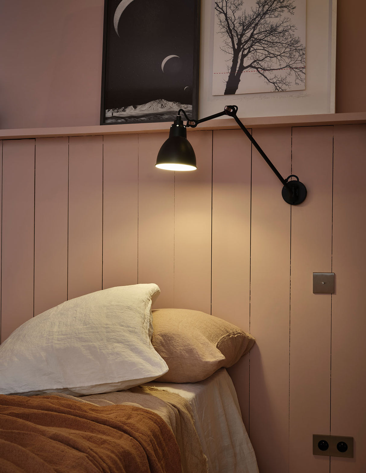 DCW Editions LAMPE GRAS N°122 Black Wall Light Round Shade – from Amos Lighting + Home