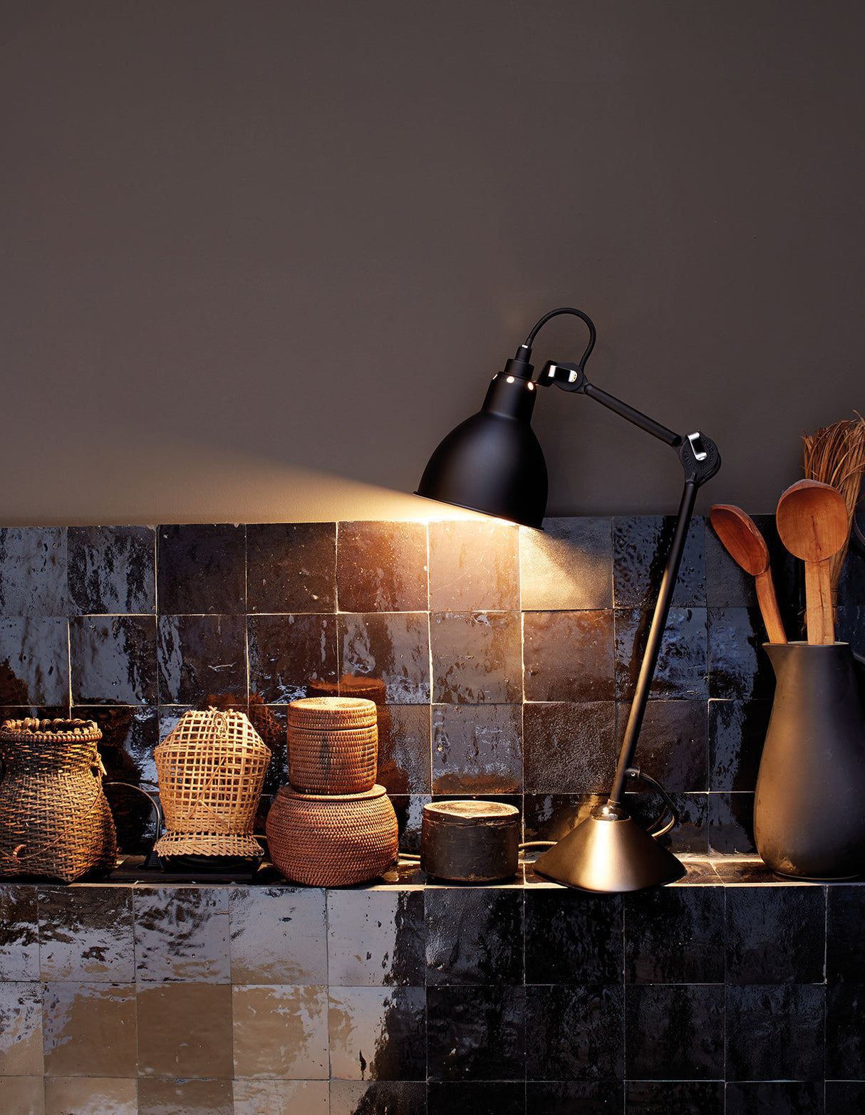 DCW Editions LAMPE GRAS N°205 Black Table Lamp Round Shade – from Amos Lighting + Home