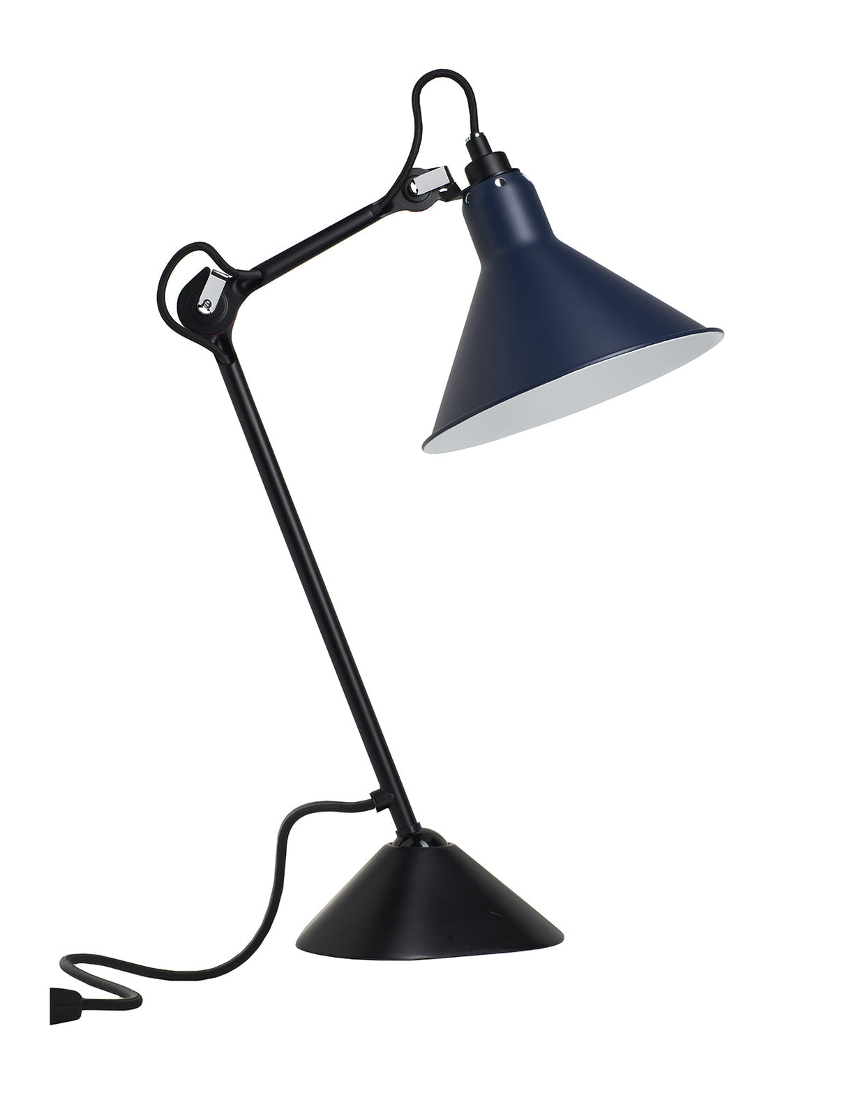 DCW Editions LAMPE GRAS N°205 Blue Table Lamp Conic Shade – from Amos Lighting + Home