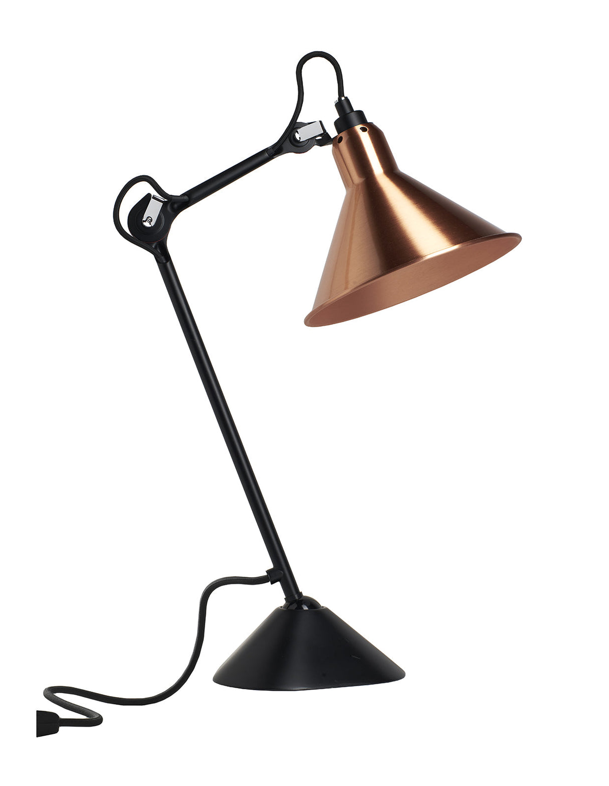 DCW Editions LAMPE GRAS N°205 Copper Table Lamp Conic Shade – from Amos Lighting + Home
