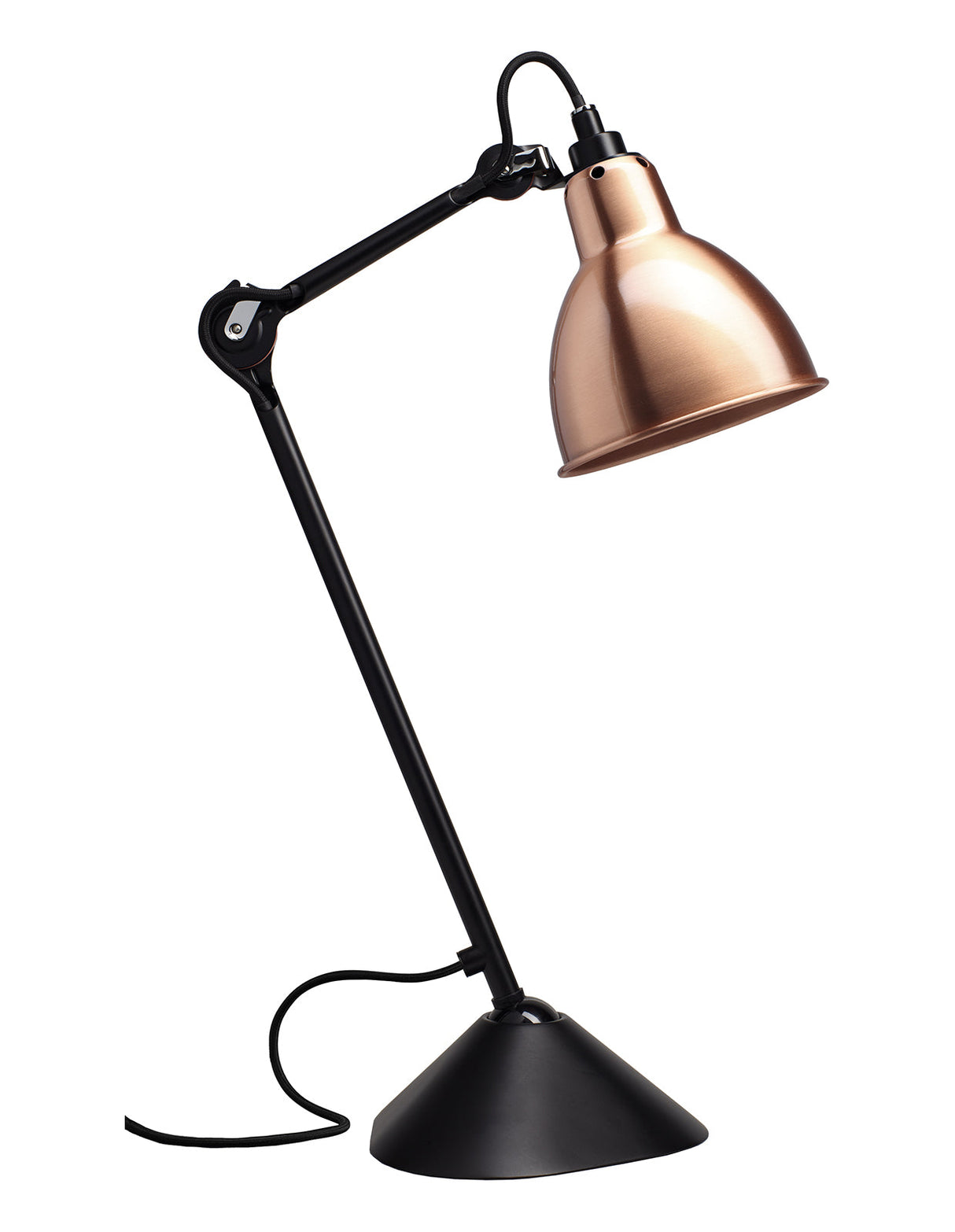 DCW Editions LAMPE GRAS N°205 Copper Table Lamp Round Shade – from Amos Lighting + Home