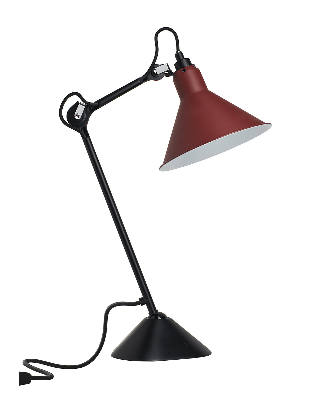 DCW Editions LAMPE GRAS N°205 Red Table Lamp Conic Shade – from Amos Lighting + Home