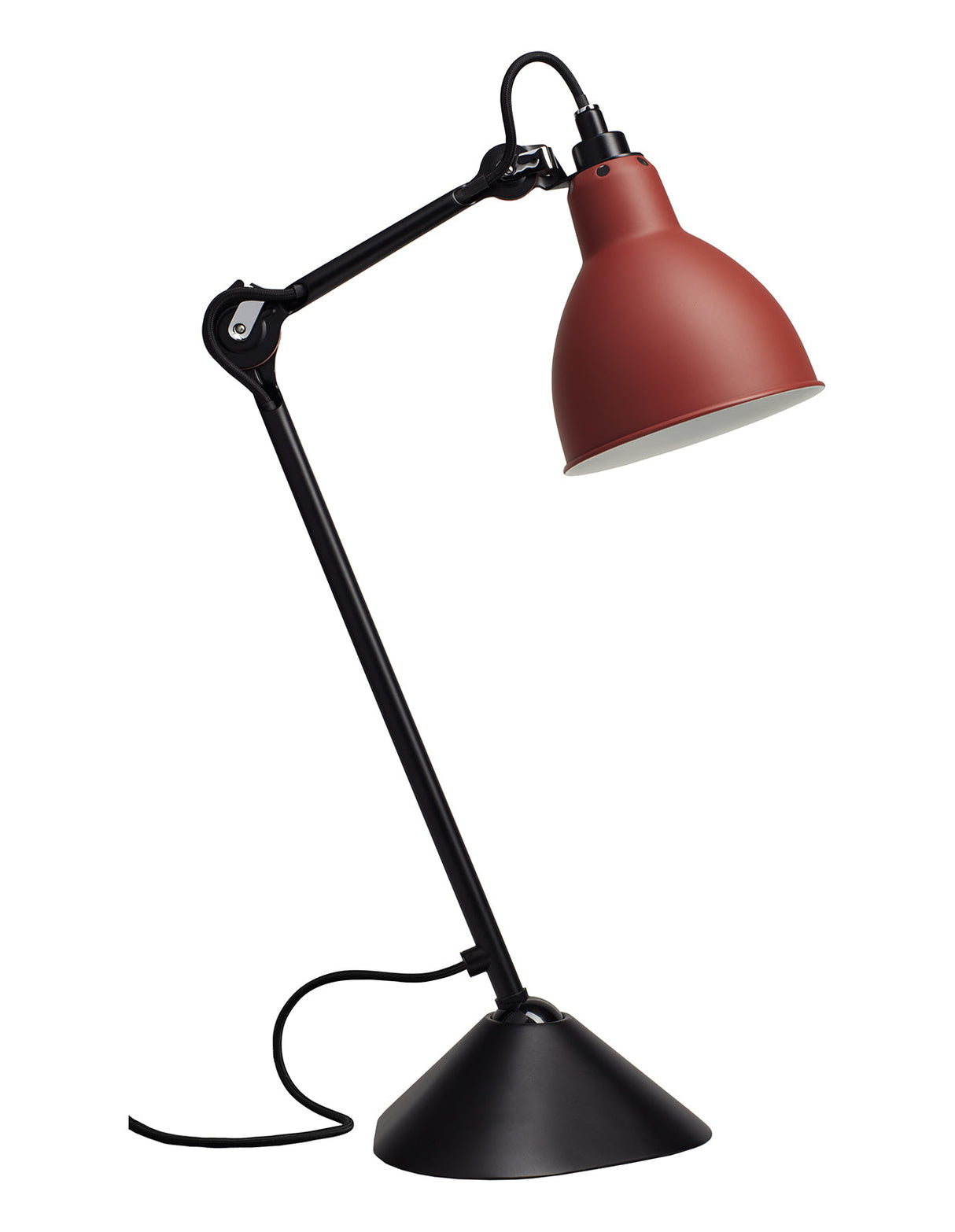 DCW Editions LAMPE GRAS N°205 Red Table Lamp Round Shade – from Amos Lighting + Home