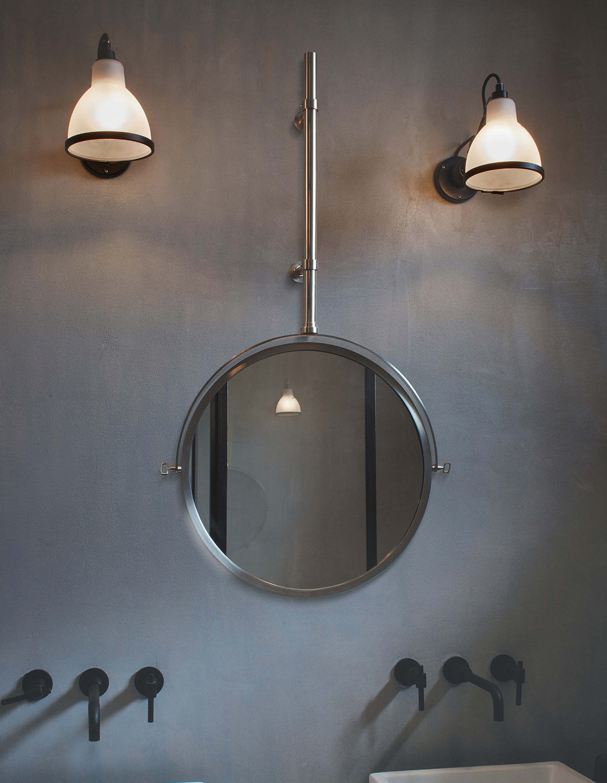 DCW Editions LAMPE GRAS N°304 BATHROOM IP44 Black Wall Light Round Shade – from Amos Lighting + Home