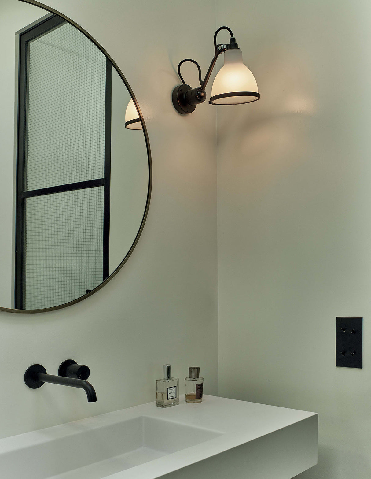 DCW Editions LAMPE GRAS N°304 BATHROOM IP44 Black Wall Light Round Shade – from Amos Lighting + Home
