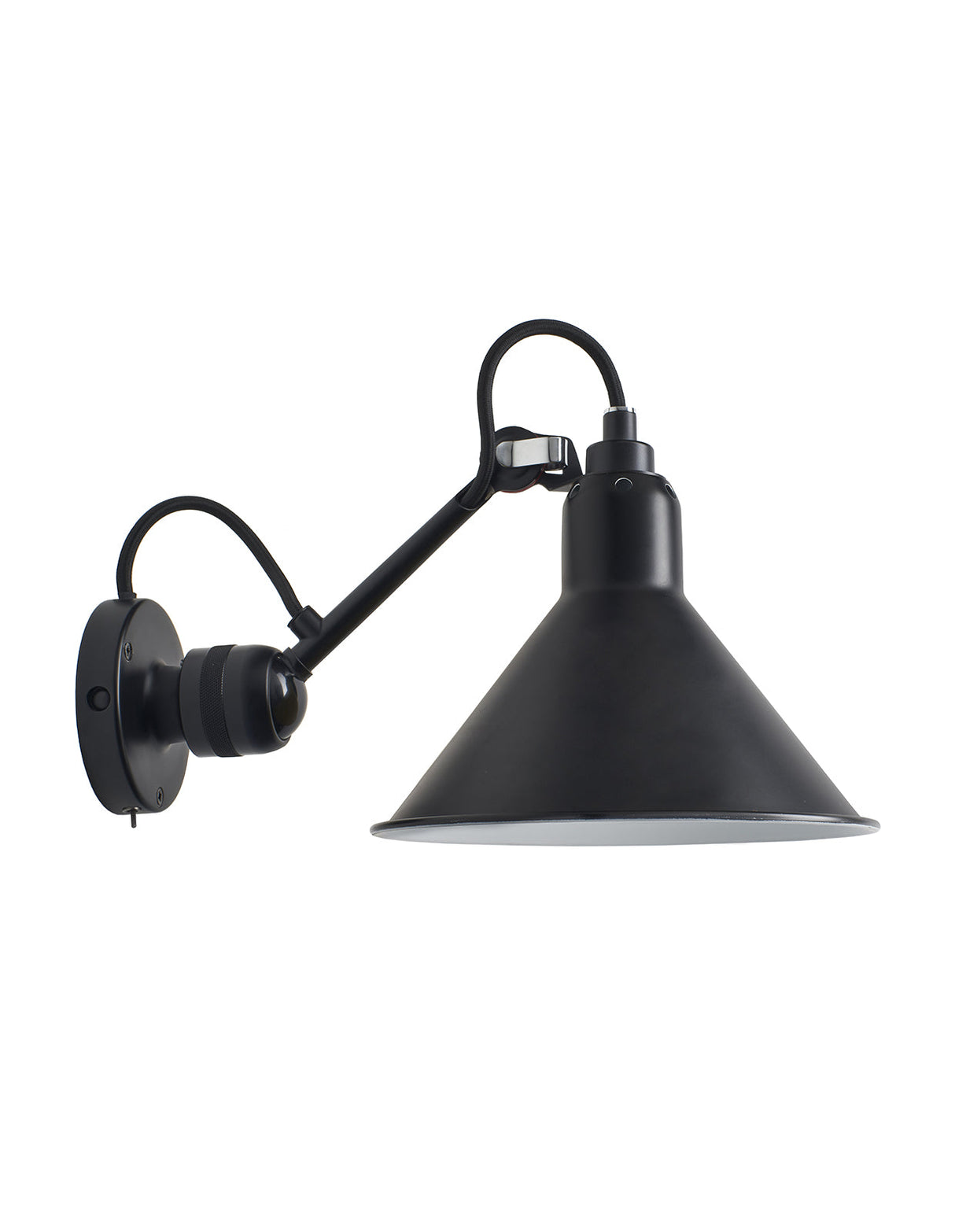 DCW Editions LAMPE GRAS N°304 Black Wall Light Conic Shade (Switched) – from Amos Lighting + Home