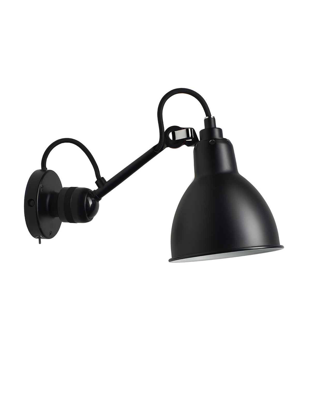 DCW Editions LAMPE GRAS N°304 Black Wall Light Round Shade (Switched) – from Amos Lighting + Home