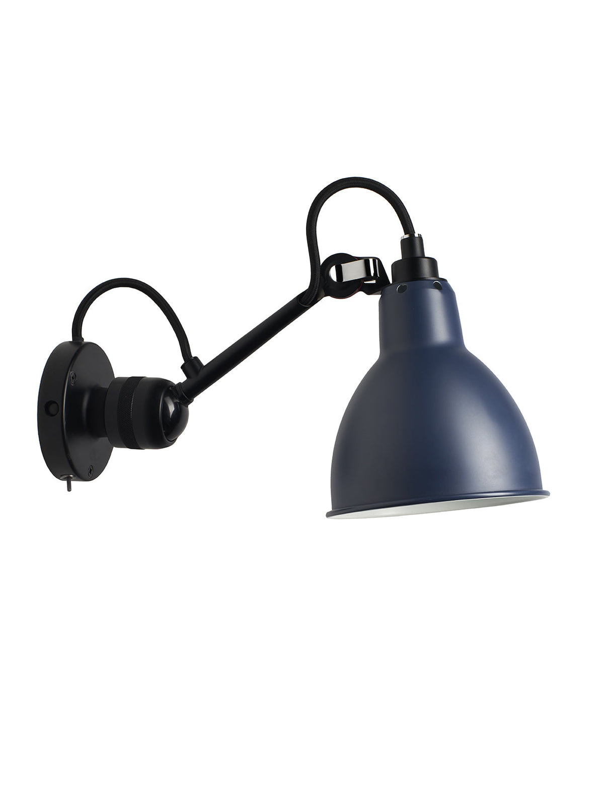 DCW Editions LAMPE GRAS N°304 Blue Wall Light Round Shade (Switched) – from Amos Lighting + Home