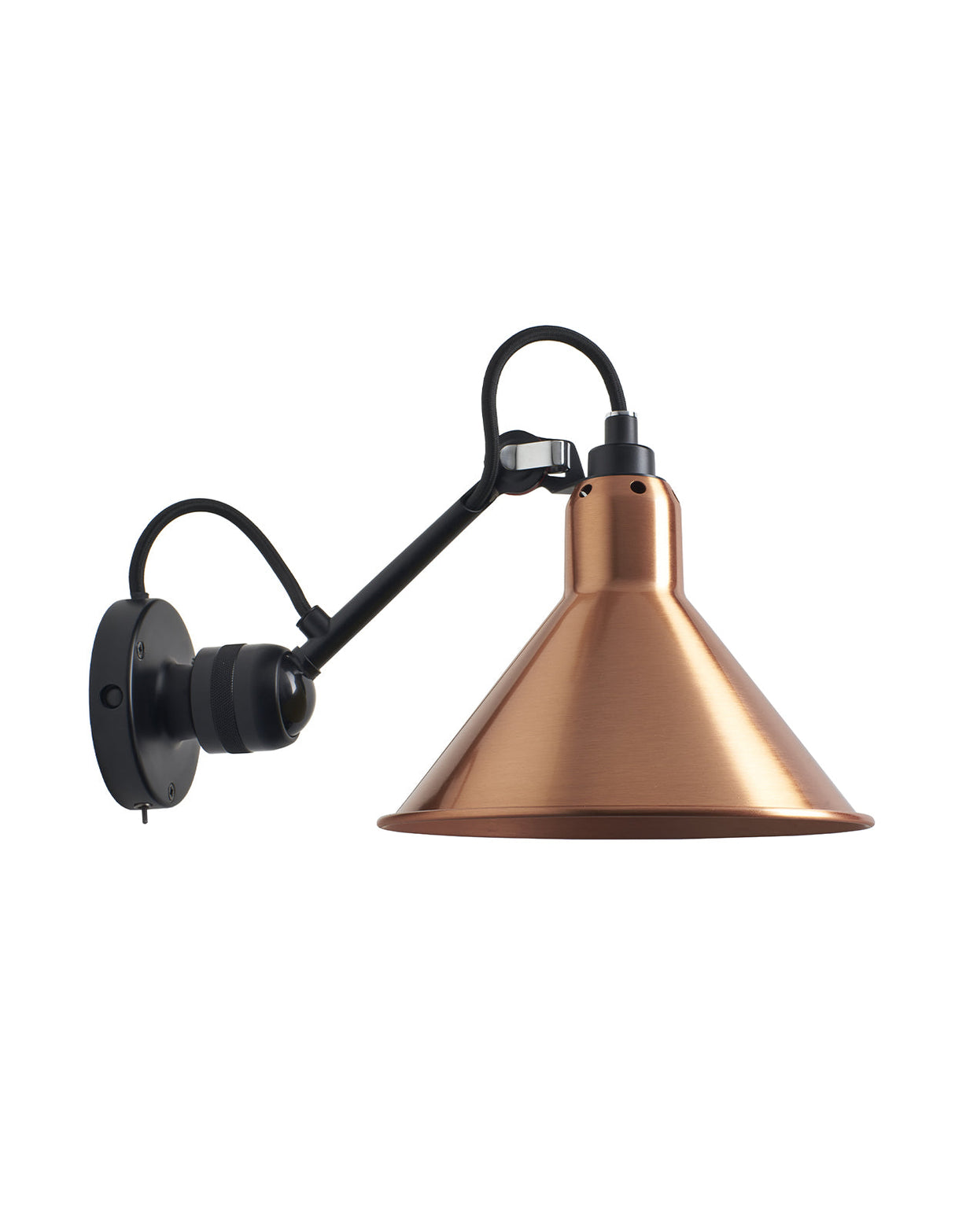 DCW Editions LAMPE GRAS N°304 Copper Wall Light Conic Shade (Switched) – from Amos Lighting + Home