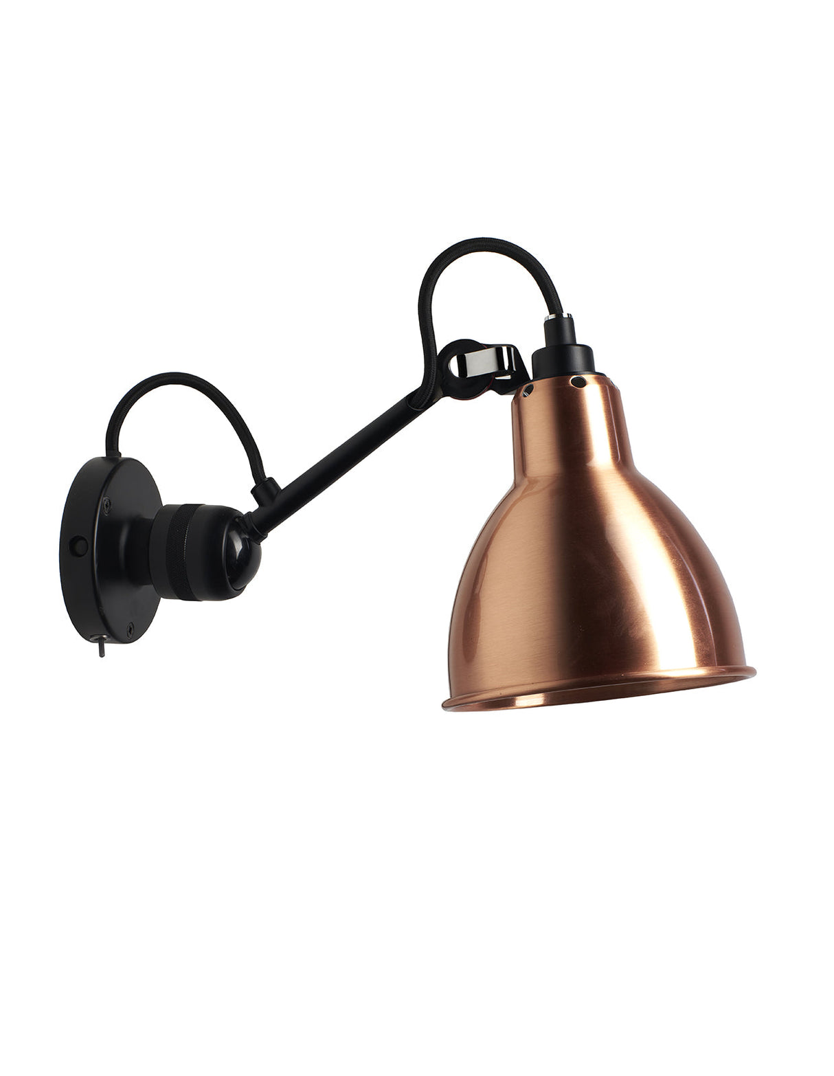 DCW Editions LAMPE GRAS N°304 Copper Wall Light Round Shade (Switched) – from Amos Lighting + Home