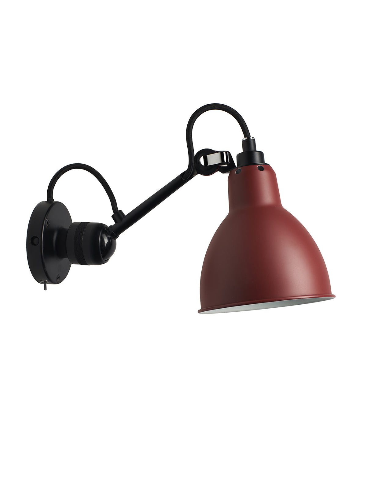 DCW Editions LAMPE GRAS N°304 Red Wall Light Round Shade (Switched) – from Amos Lighting + Home