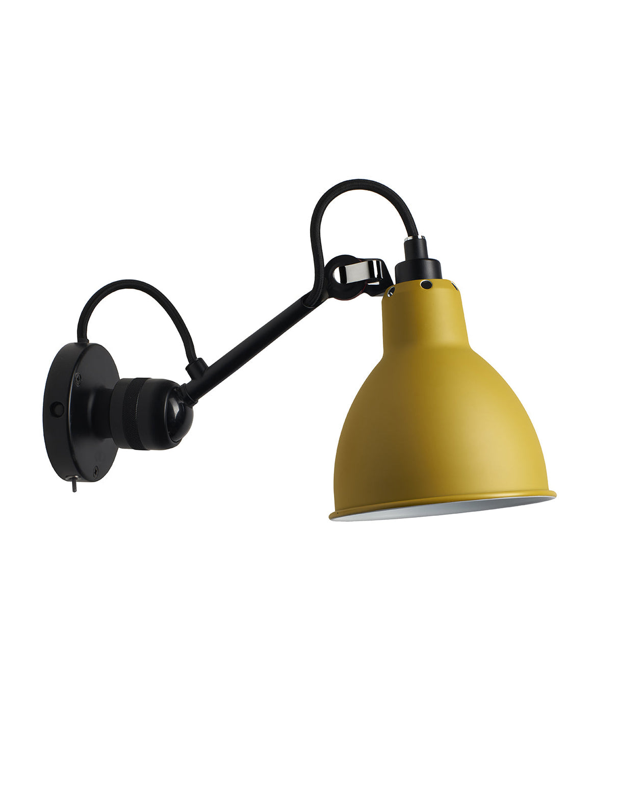 DCW Editions LAMPE GRAS N°304 Yellow Wall Light Round Shade (Switched) – from Amos Lighting + Home
