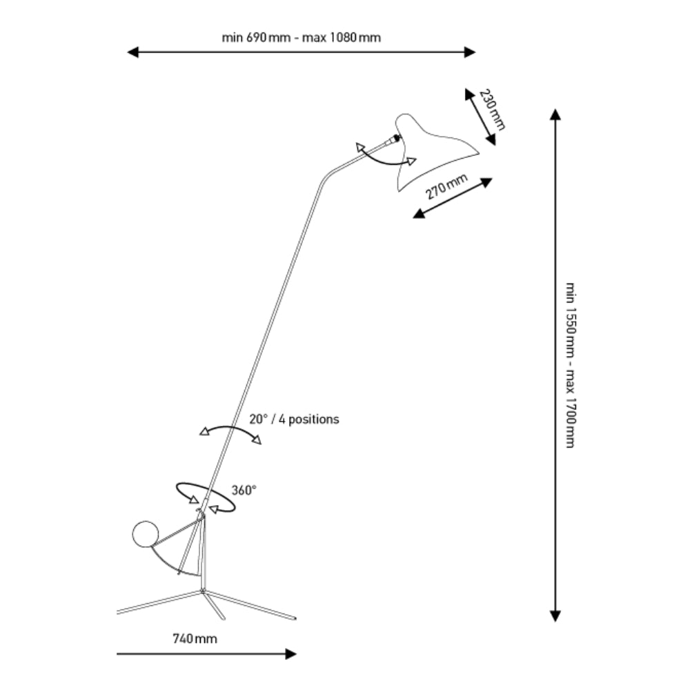 DCW Editions MANTIS BS1 Tripod Floor Lamp – from Amos Lighting + Home
