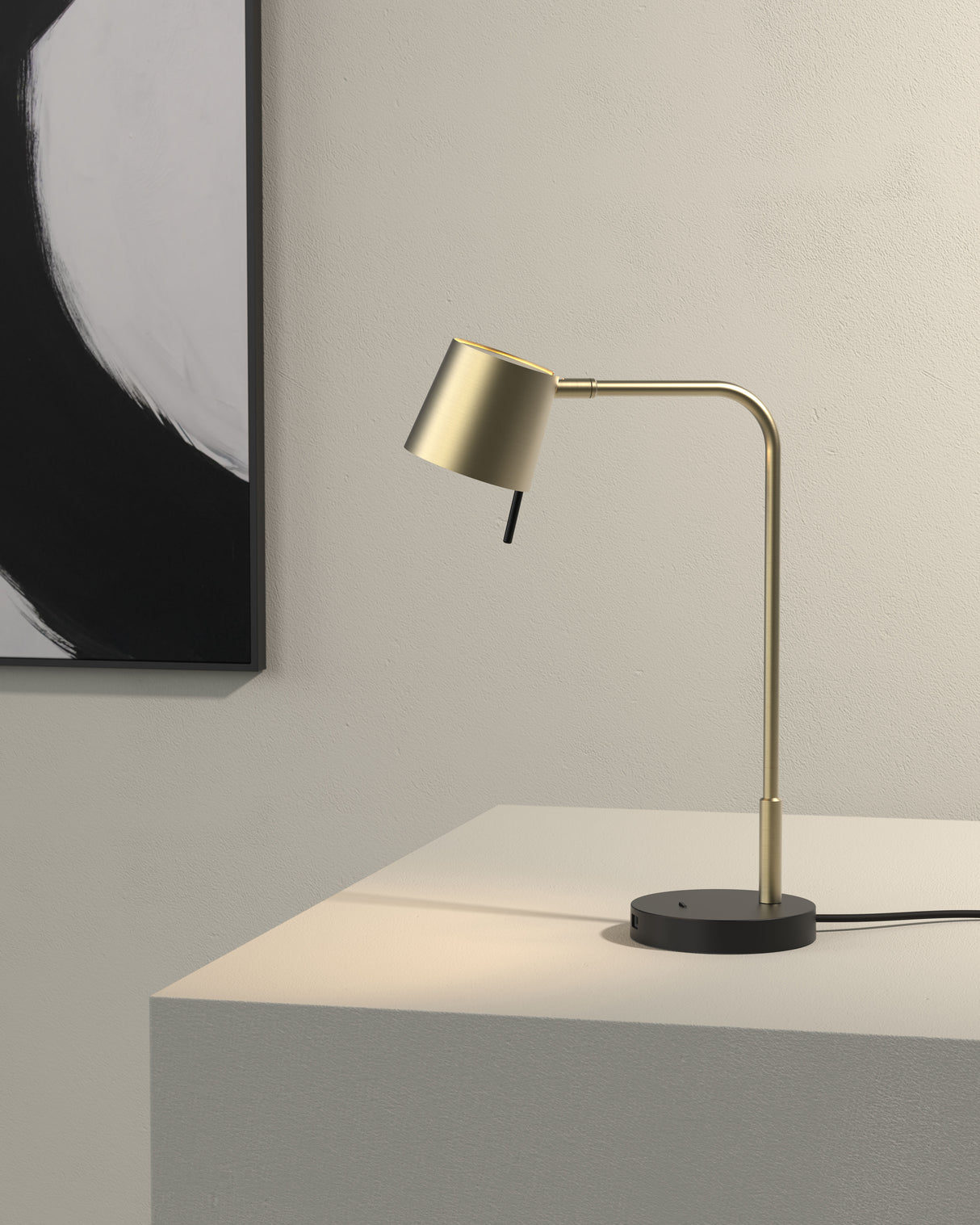 Astro Miura Desk Lamp Base USB Matt Gold Interior Table Light