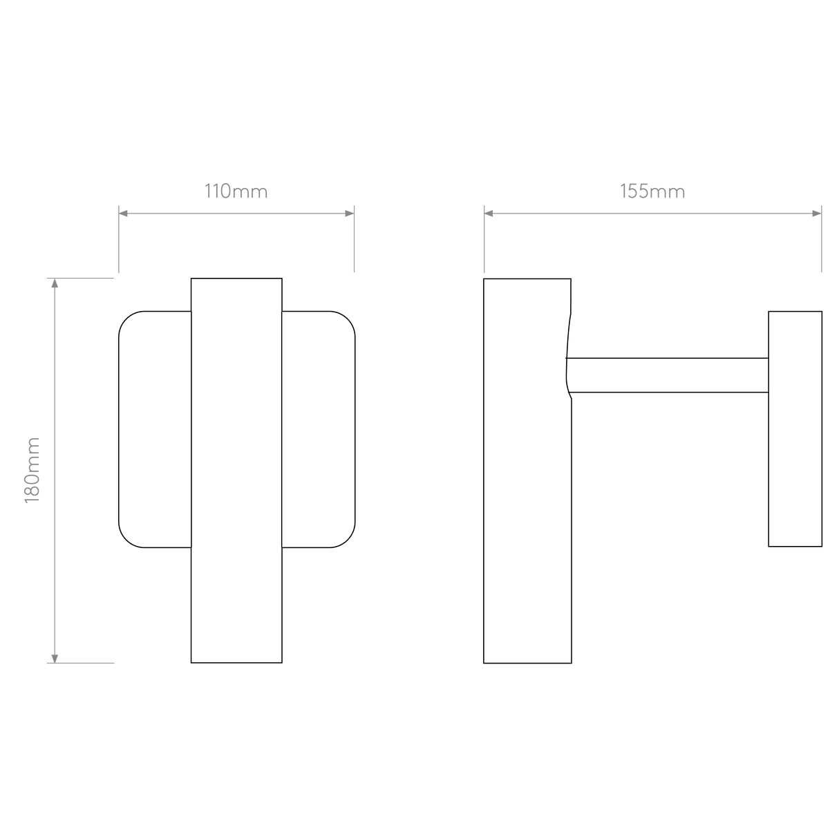 Astro Leda Single Matt Black Interior Reading Light Base