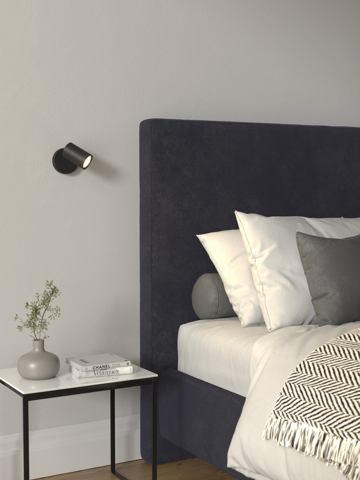Astro Ascoli Single Switched Matt Black Interior Reading Light