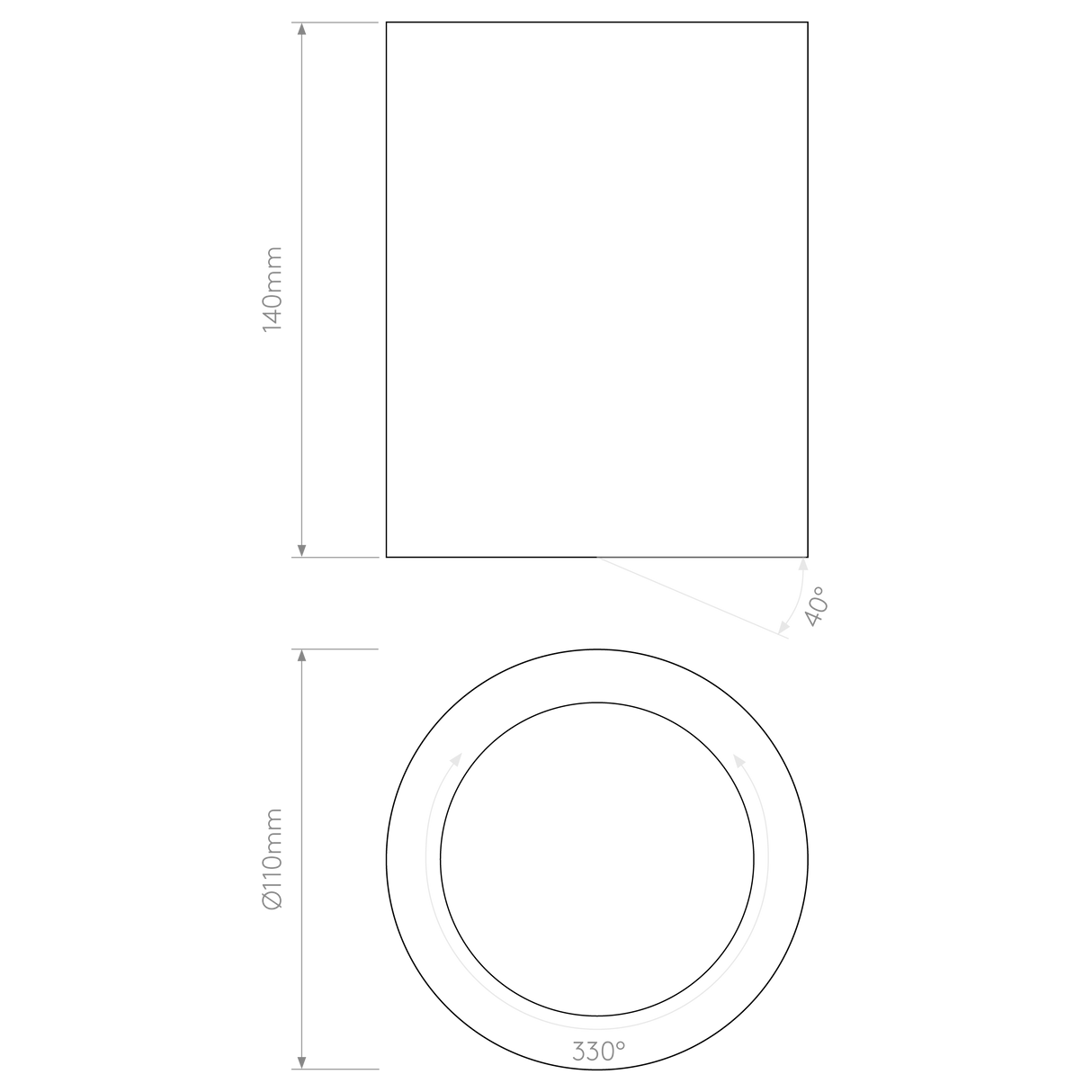 Astro Osca Round 140 Adjustable Plaster Interior Downlight