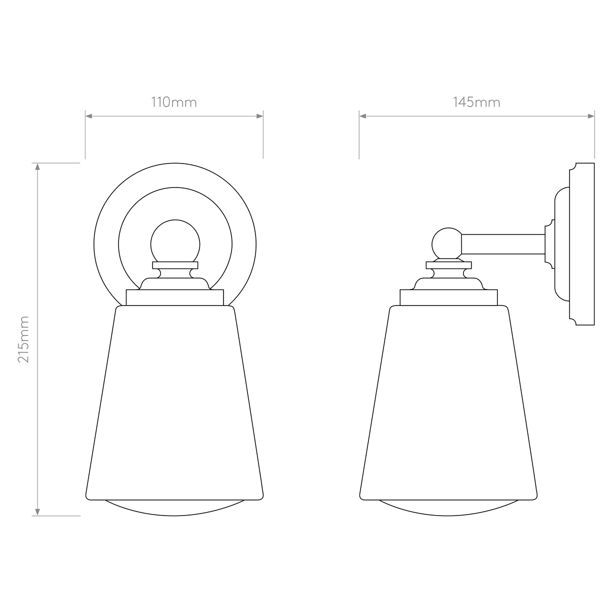 Astro Anton Matt Black Bathroom Wall Light