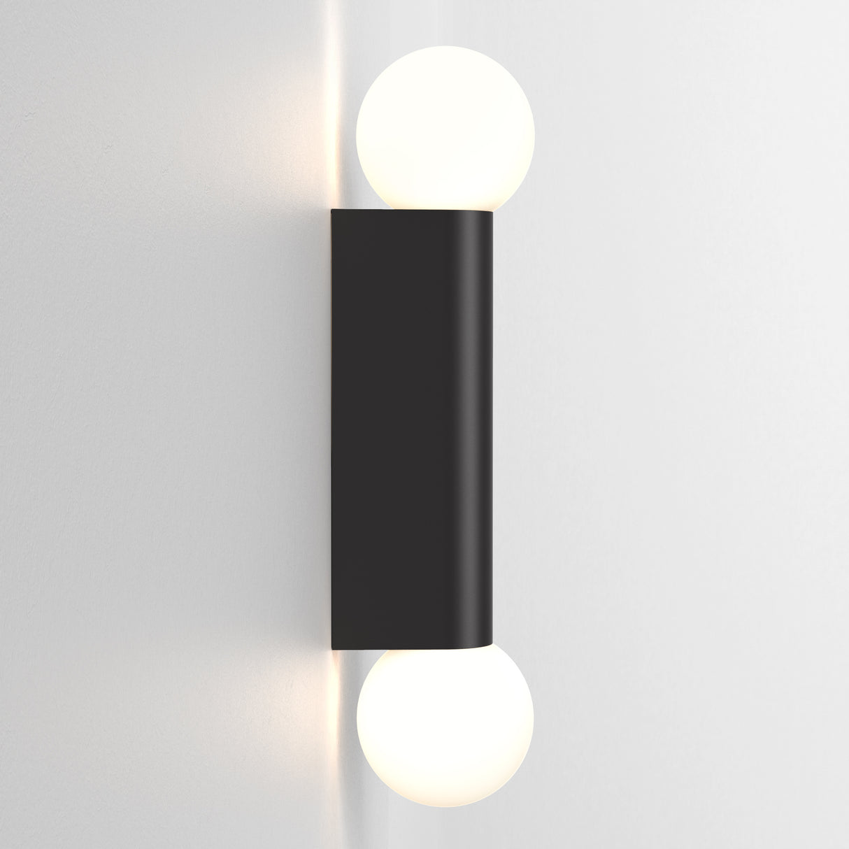 Astro Ortona Twin Matt Black Bathroom Wall Light