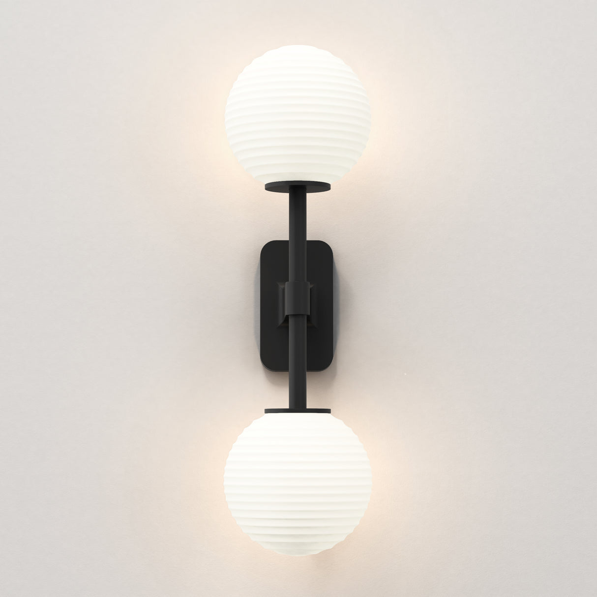 Astro Tacoma Twin Matt Black Bathroom Wall Light