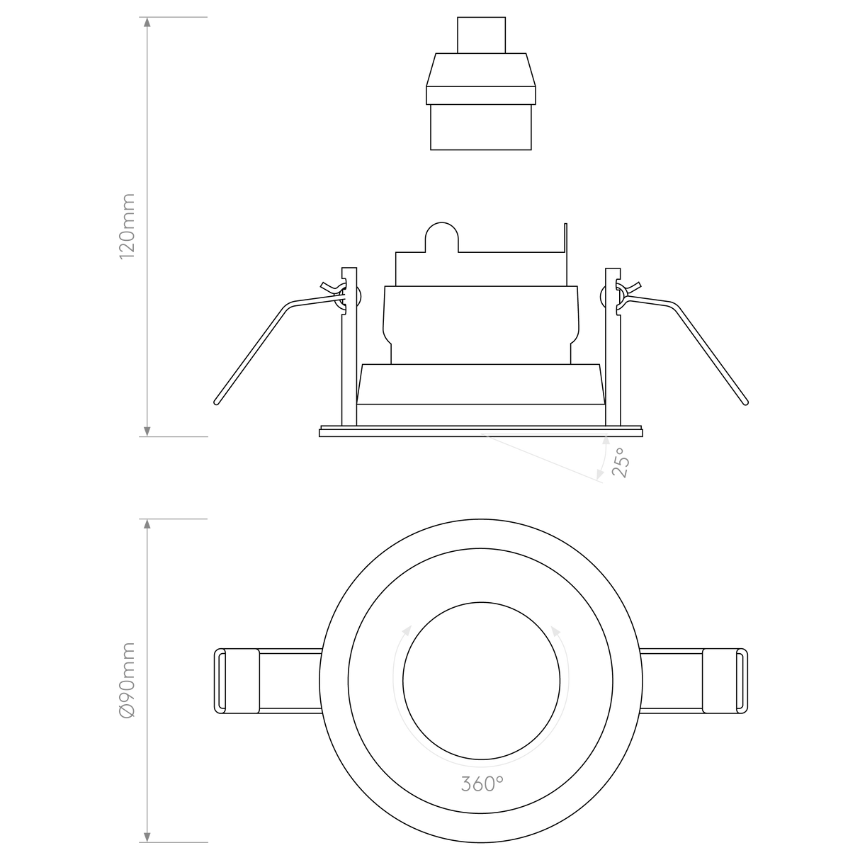 Astro Pinhole Slimline Round Adjustable Fire-Rated Matt White Interior Downlight