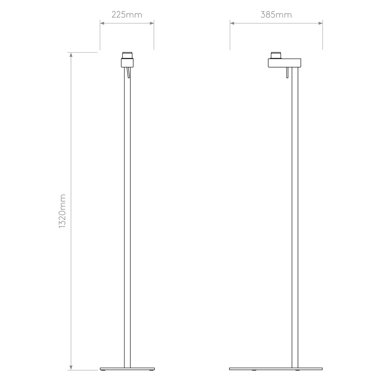 Astro Venn Floor Matt Nickel Interior Floor Light Base