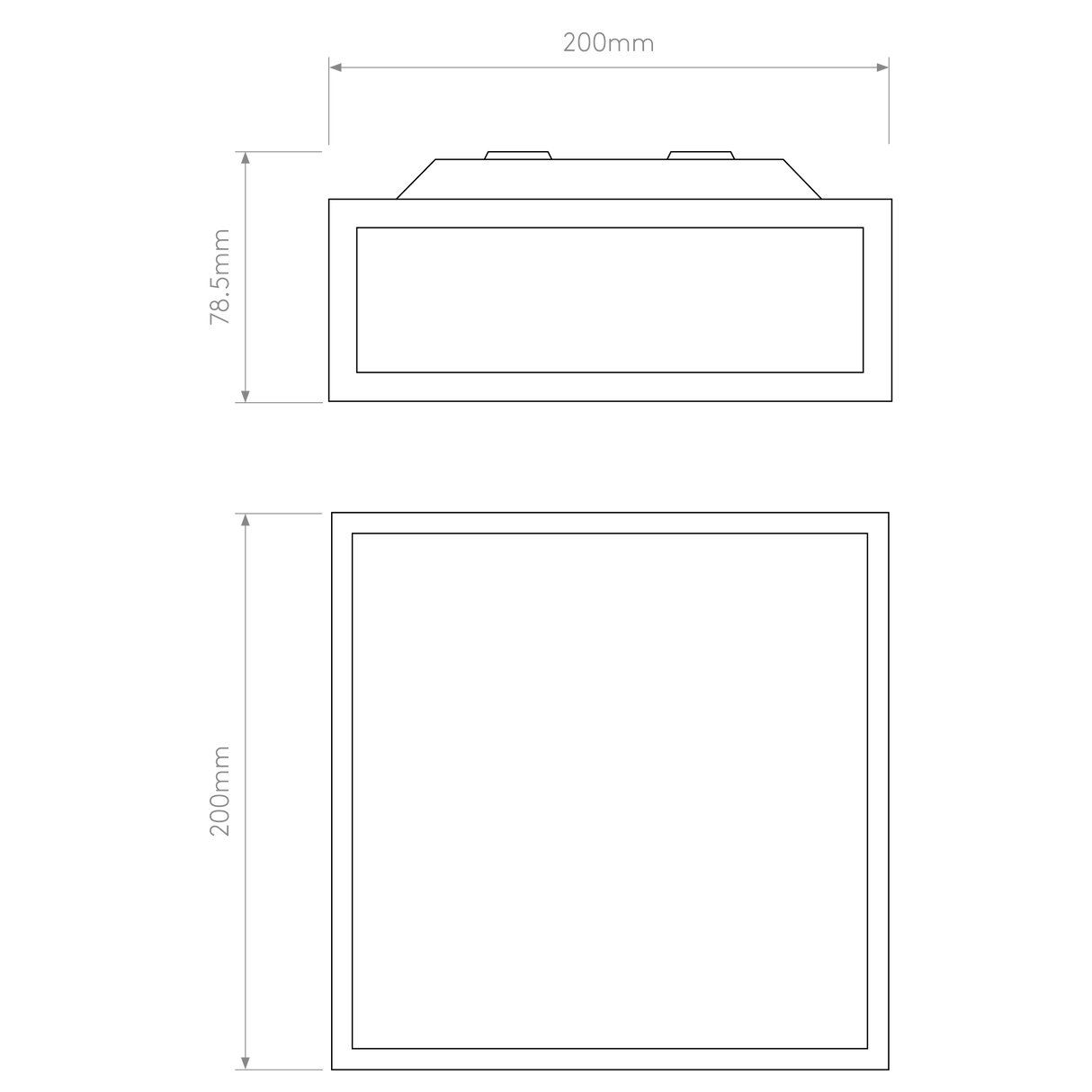 Astro Mashiko 200 Square Polished Chrome Bathroom Ceiling Light