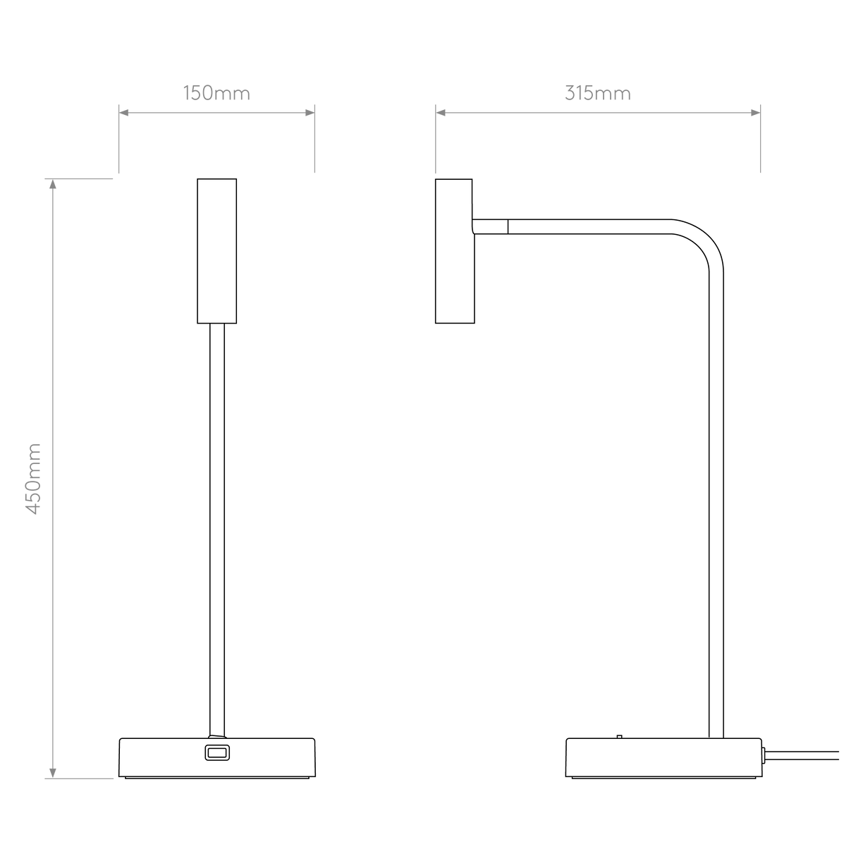 Astro Enna Desk USB C Matt White Interior Table Light