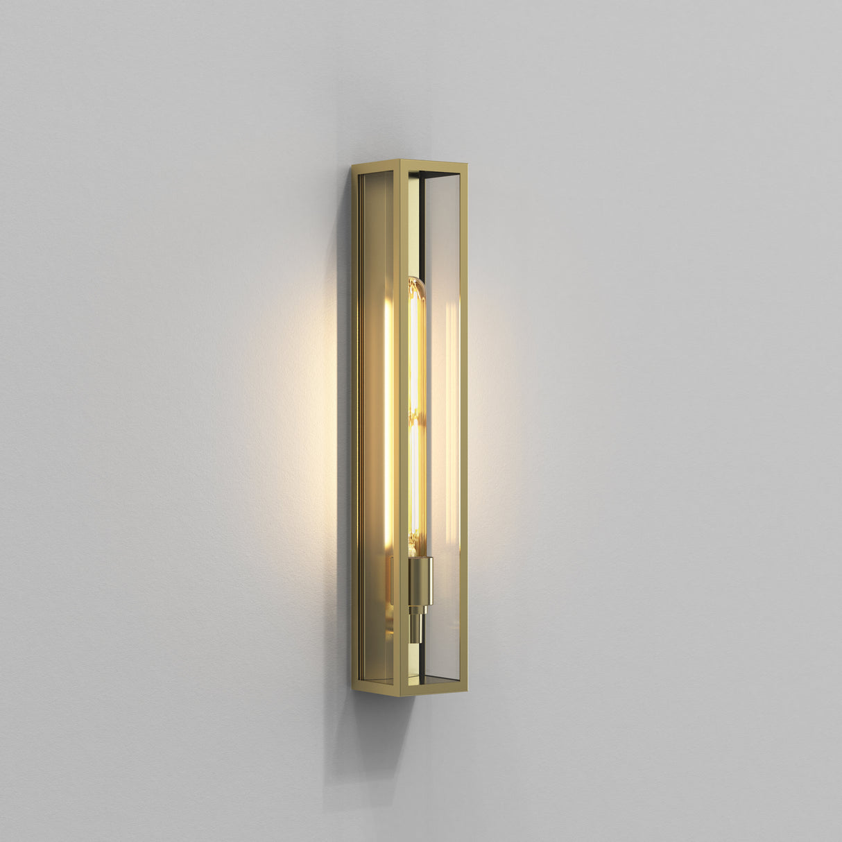 Astro Harvard 500 Natural Brass Outdoor Wall Light