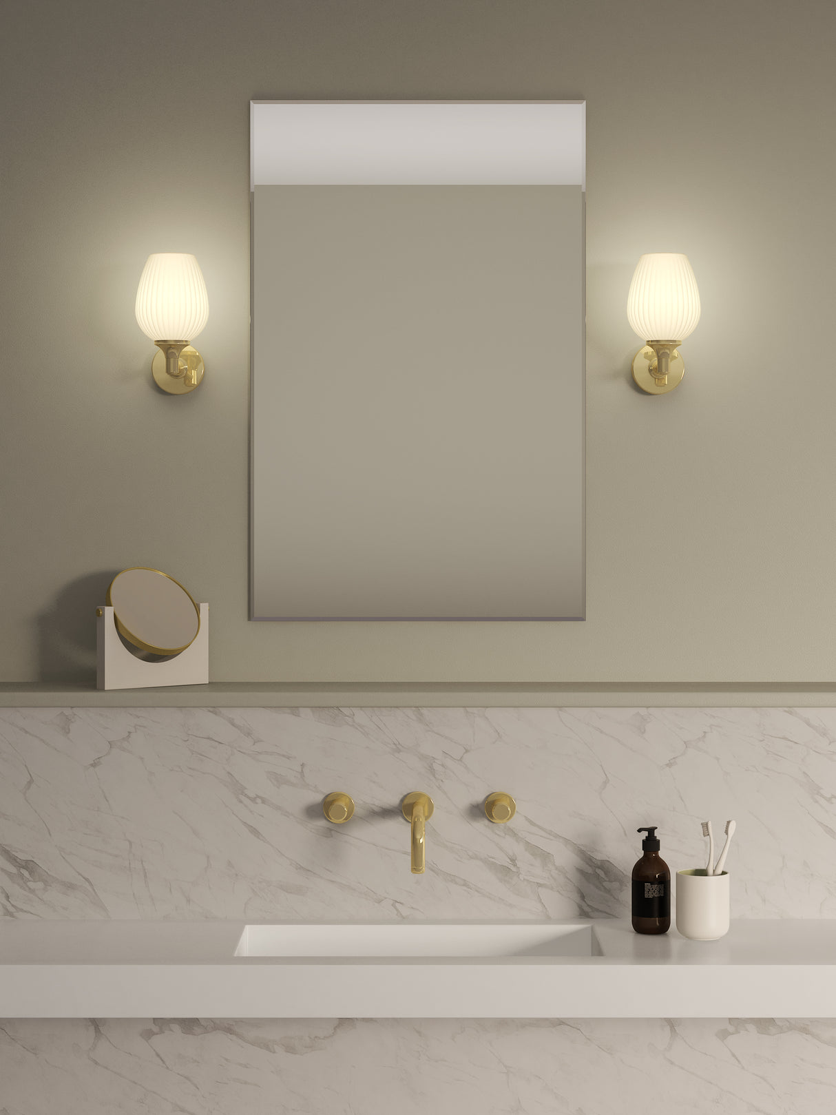 Astro Liberty Wall Polished Brass Bathroom Wall Light