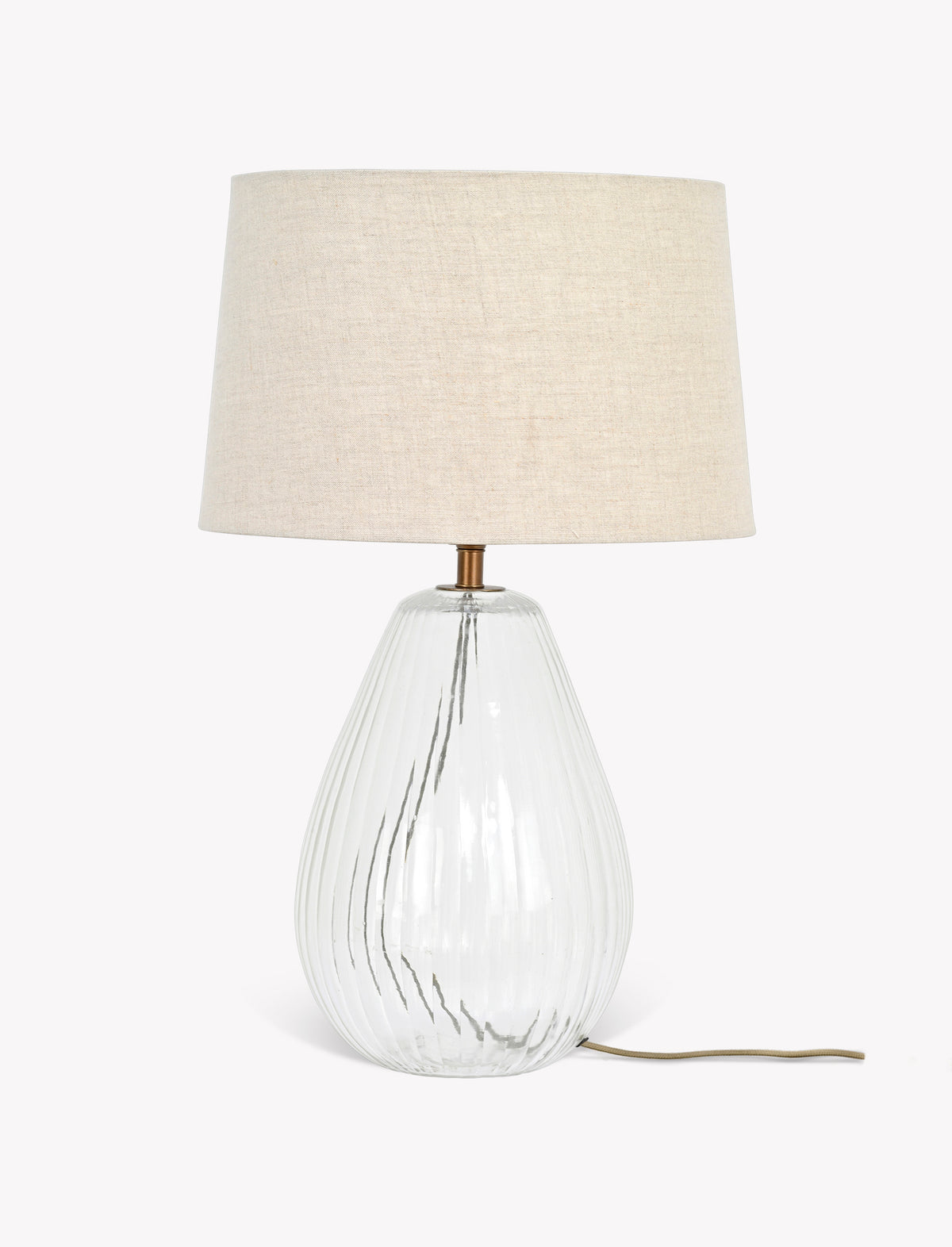 Garden Trading Laurell Clear Glass Table Lamp with Shade