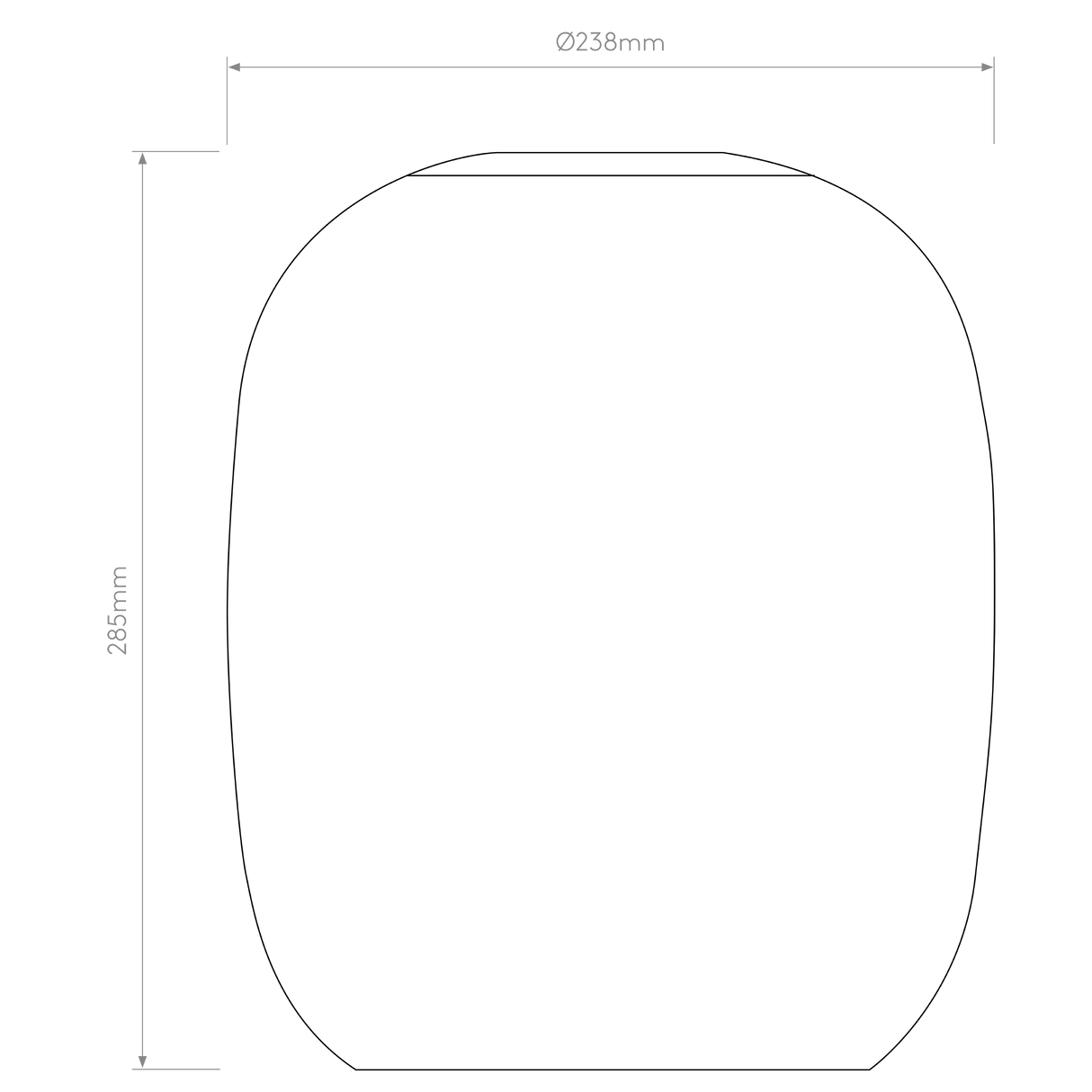 Astro Curve Glass 285 Clear Lampshade Shade