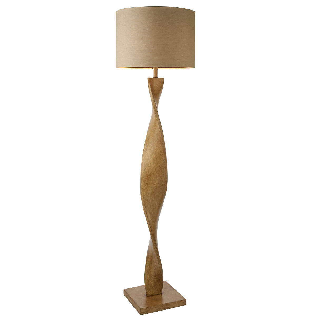 Amos Abia Wood Floor Lamp with Linen Shade – from Amos Lighting + Home