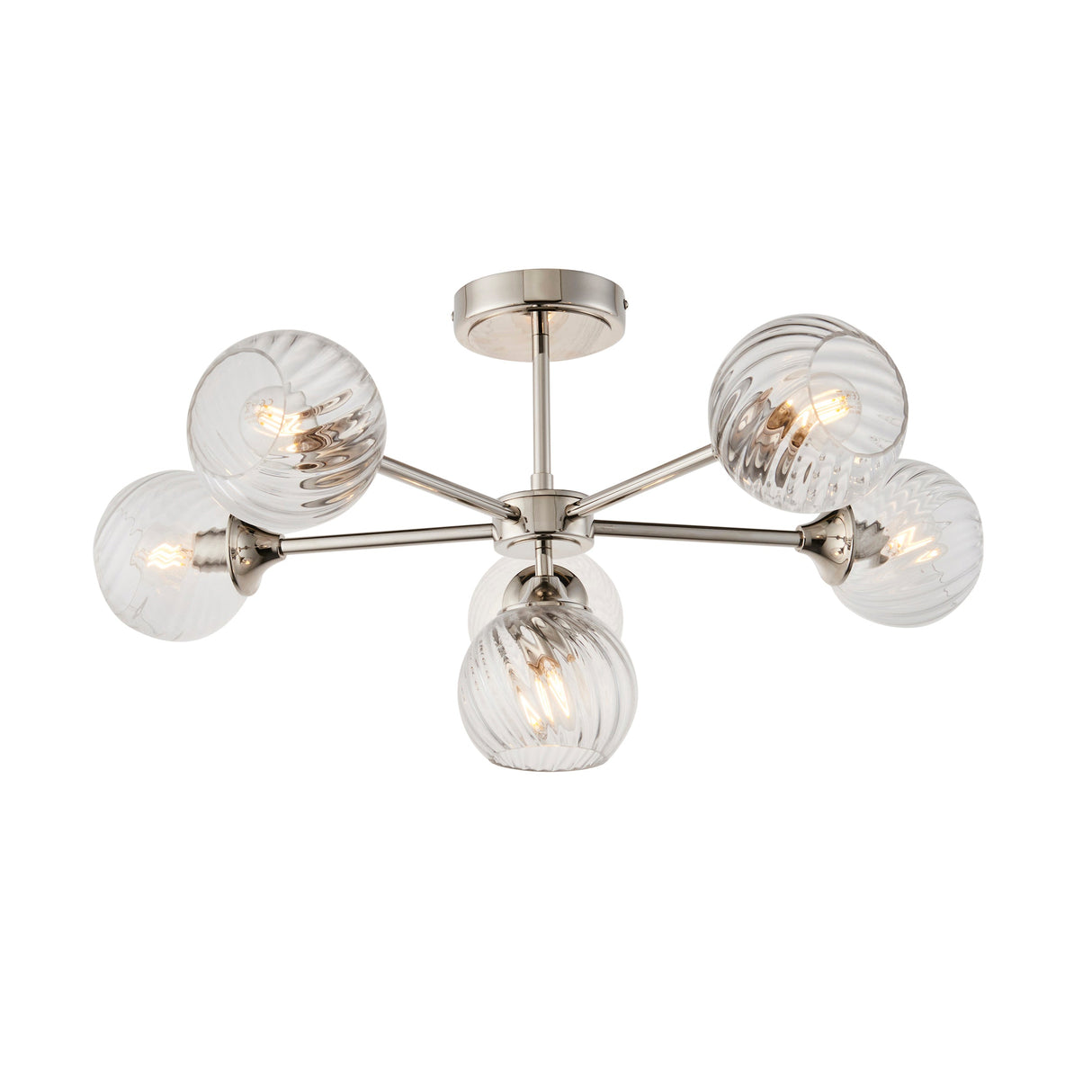 Amos Allegra 6lt Semi flush Bright Nickel – from Amos Lighting + Home