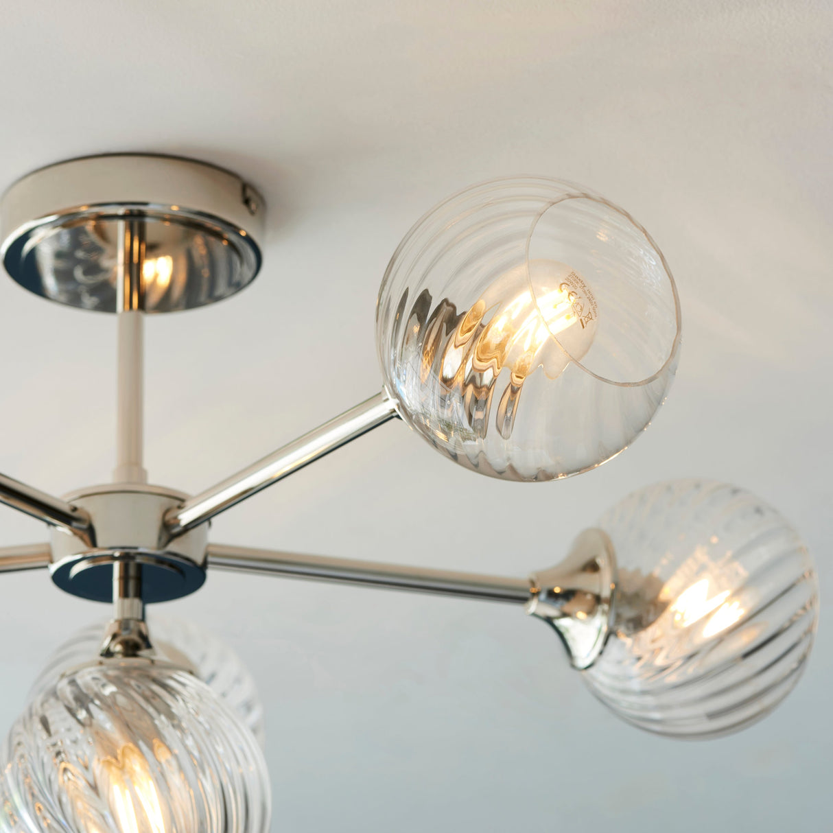Amos Allegra 6lt Semi flush Bright Nickel – from Amos Lighting + Home