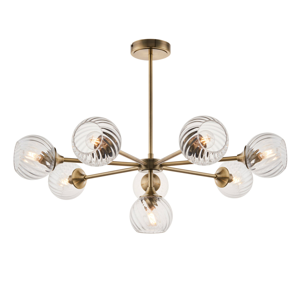 Amos Allegra 8lt Chandelier Antique Brass – from Amos Lighting + Home
