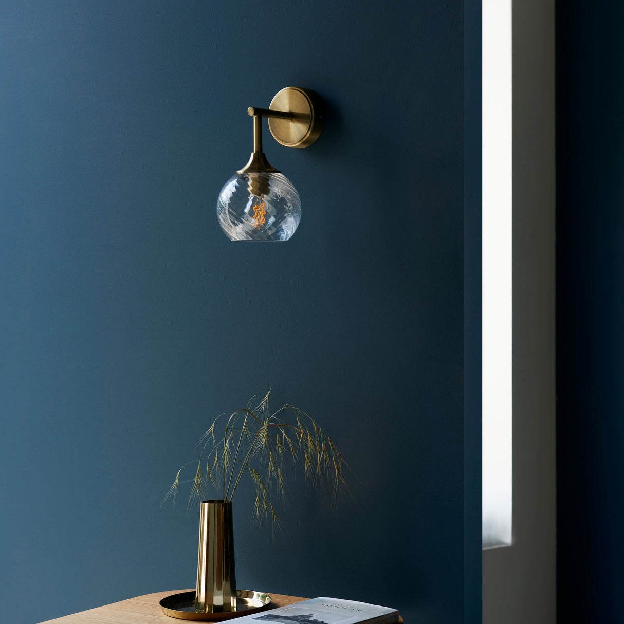 Amos Allegra Wall Light Antique Brass – from Amos Lighting + Home