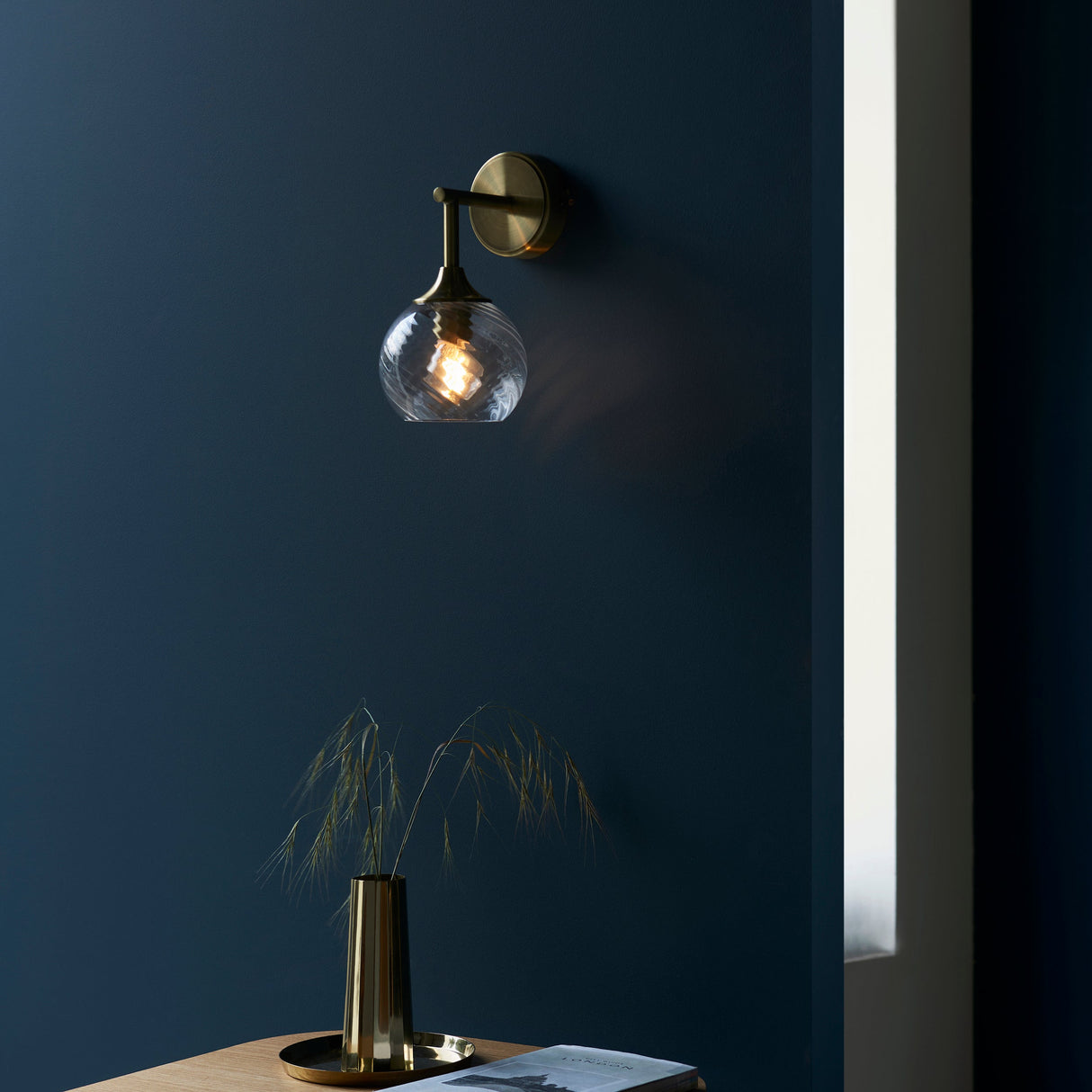 Amos Allegra Wall Light Antique Brass – from Amos Lighting + Home