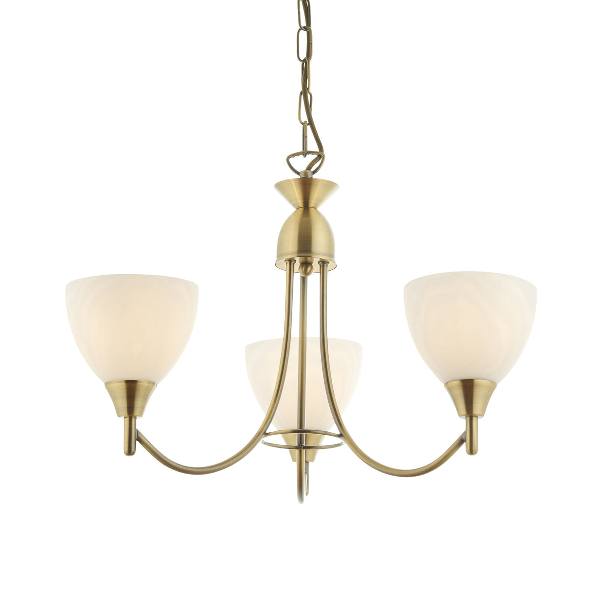 Endon Alton 3lt Chandelier Antique Brass – from Amos Lighting + Home