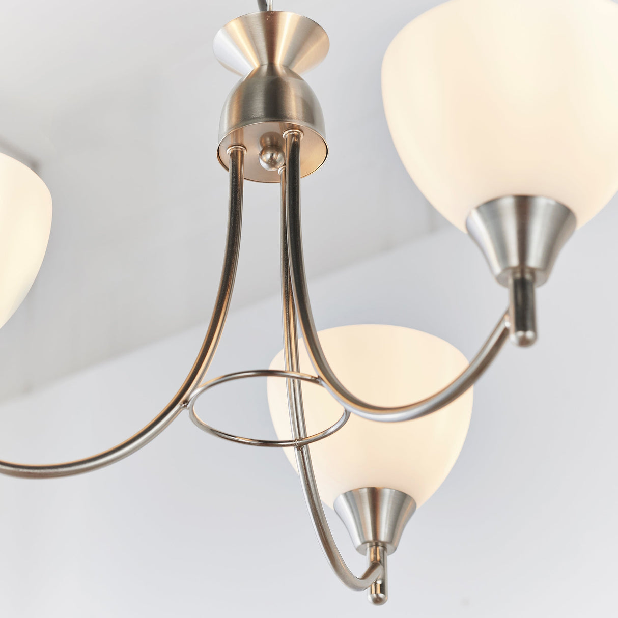Endon Alton 3lt Chandelier Satin Chrome – from Amos Lighting + Home