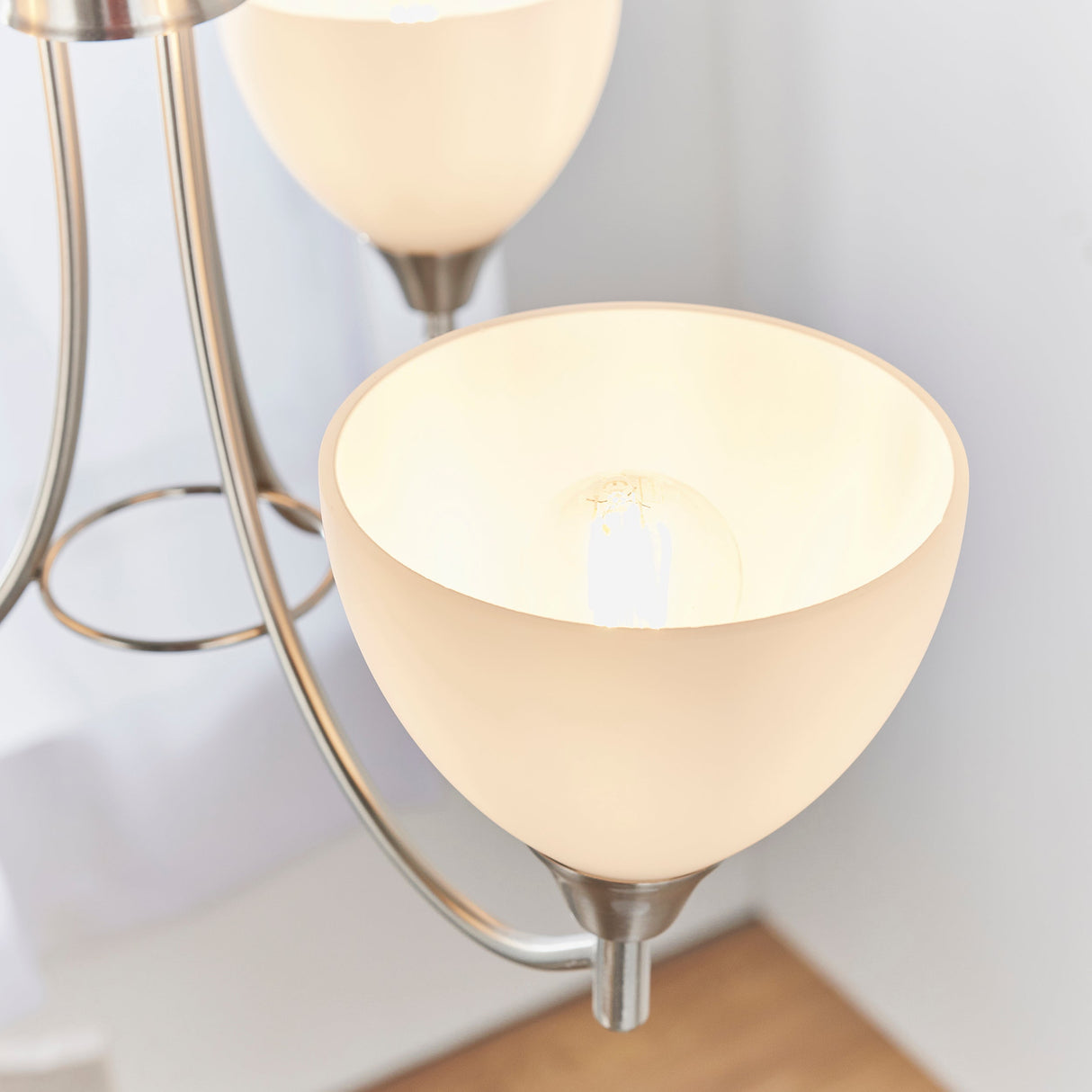 Endon Alton 3lt Chandelier Satin Chrome – from Amos Lighting + Home