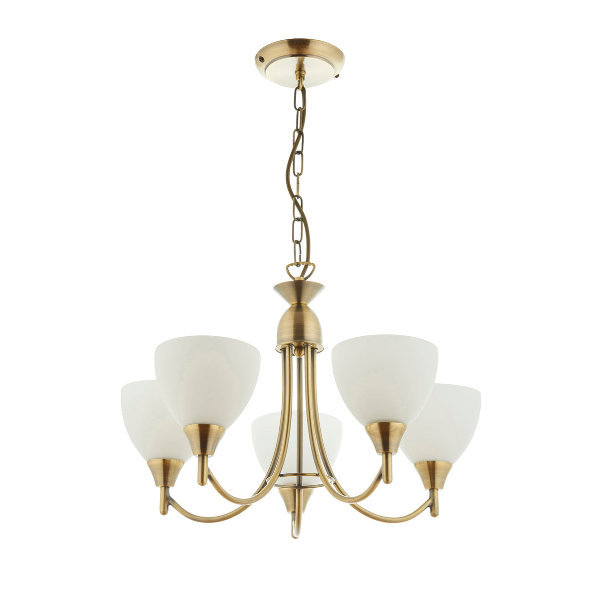 Endon Alton 5lt Chandelier Antique Brass – from Amos Lighting + Home