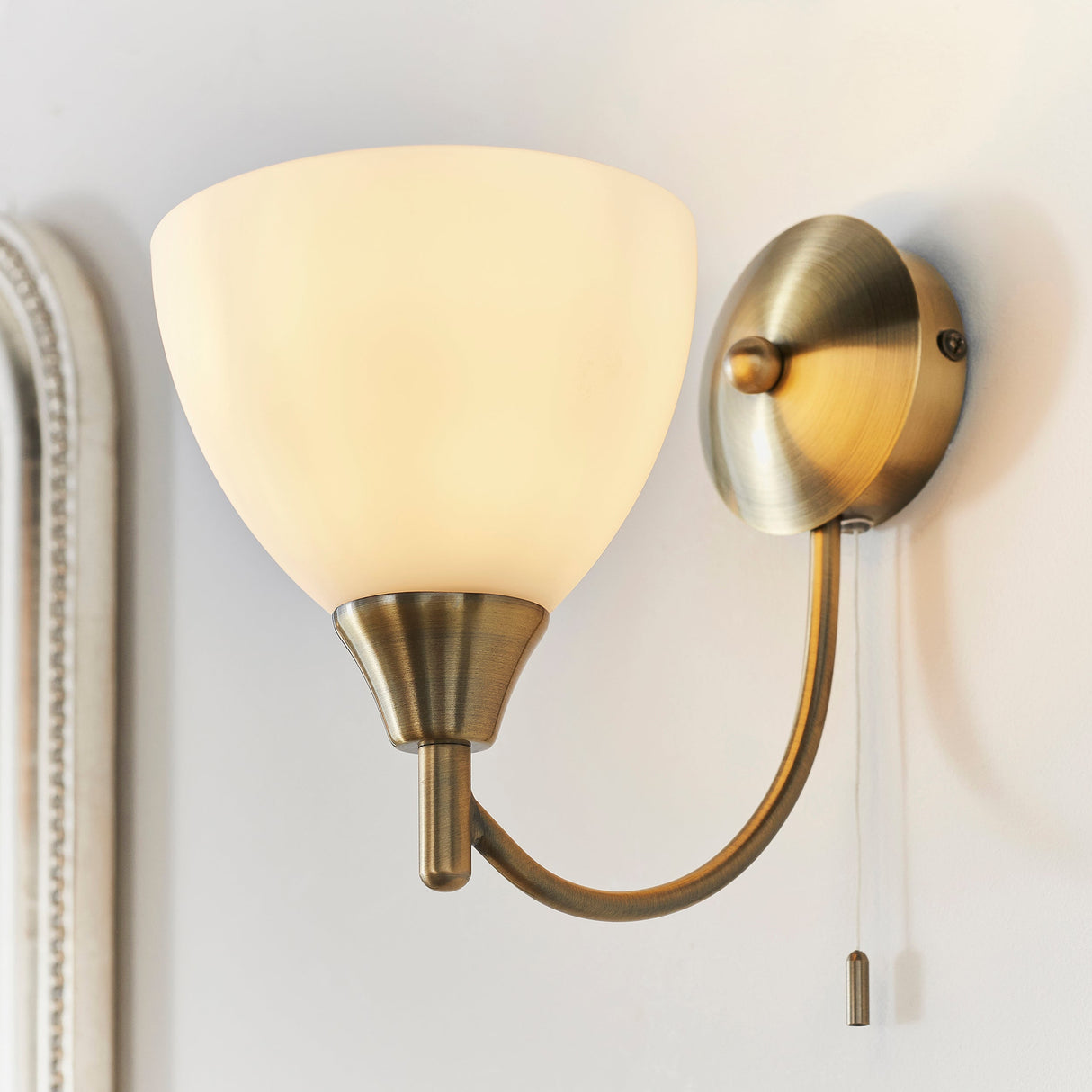 Endon Alton Wall Light Antique Brass – from Amos Lighting + Home